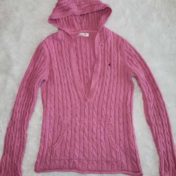 Old Navy Sweaters - Y2k Old Navy chunky cable knit hooded sweater size large